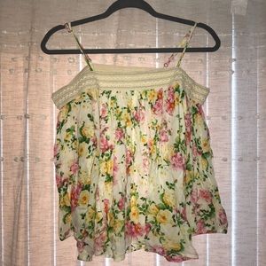 Floral off the shoulder top